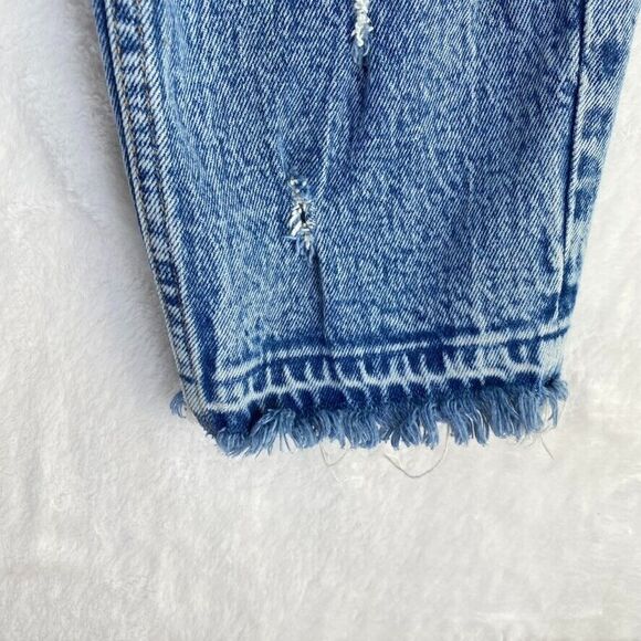 Abercrombie & Fitch Jeans Women Sz 26 The Mom High Rise Distressed Raw Hem - Picture 7 of 16
